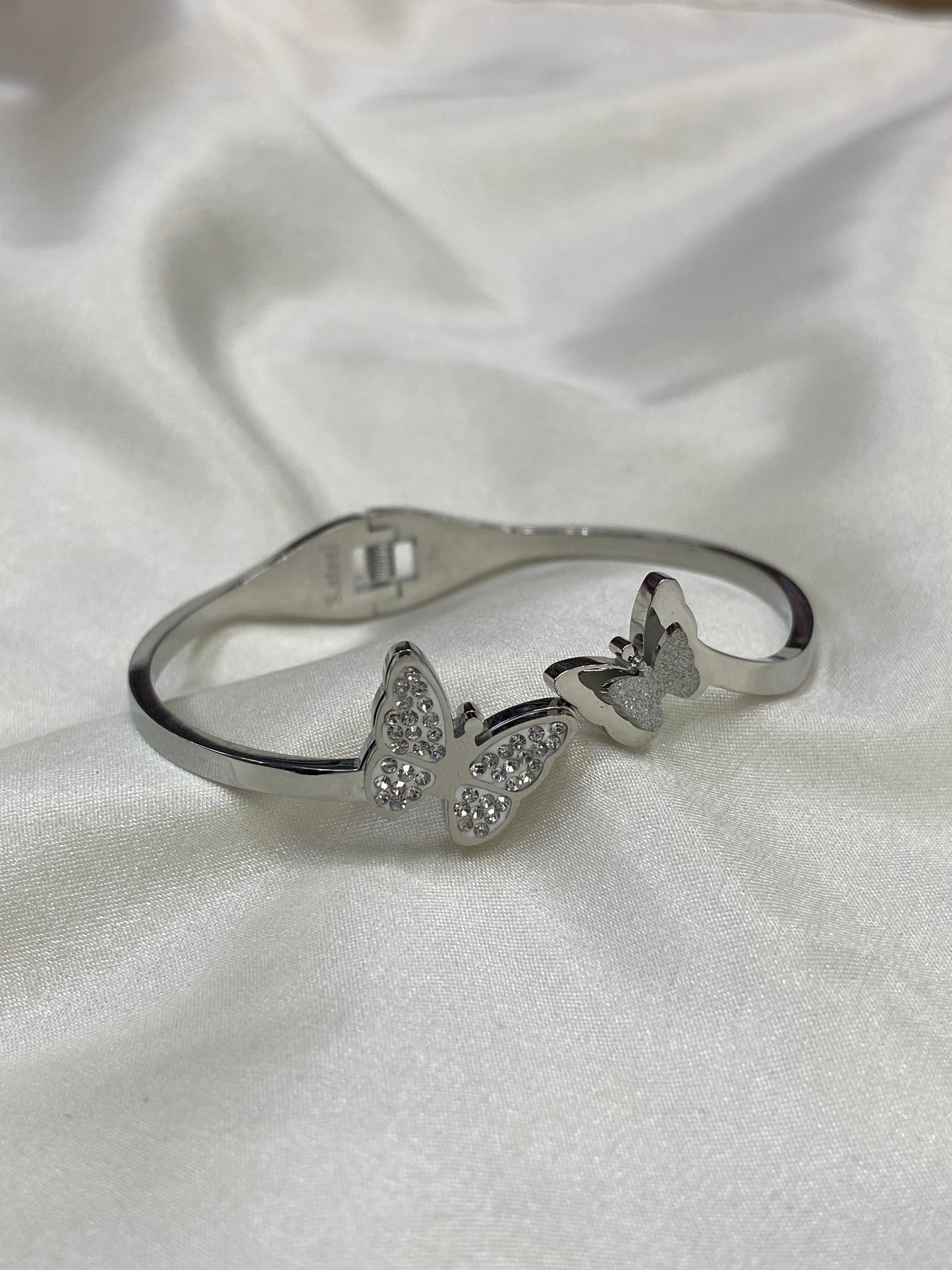 Butterfly CZ Stainless Steel Bracelets