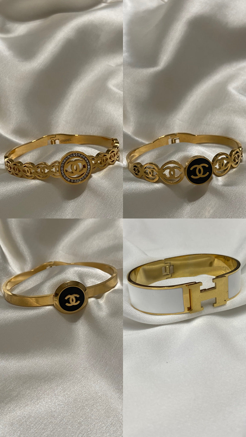 Gold Circle Stainless Steel Bracelets