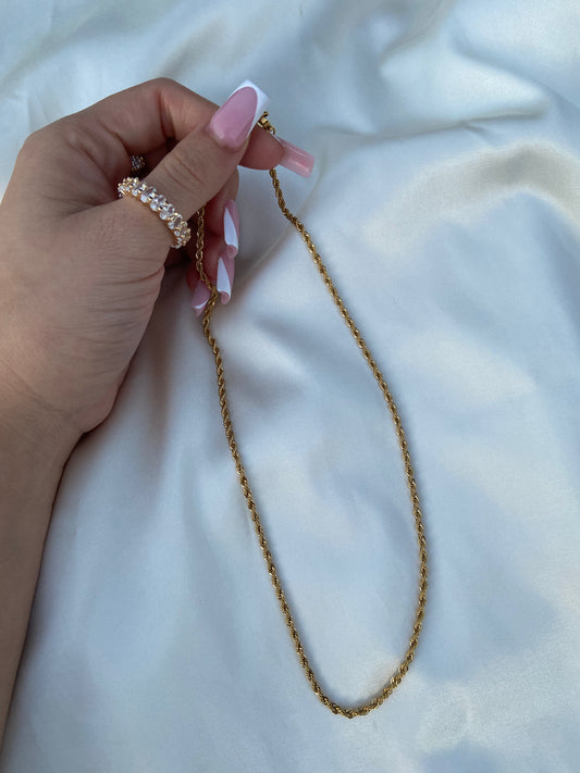 Gold Stainless Steel Rope Chain