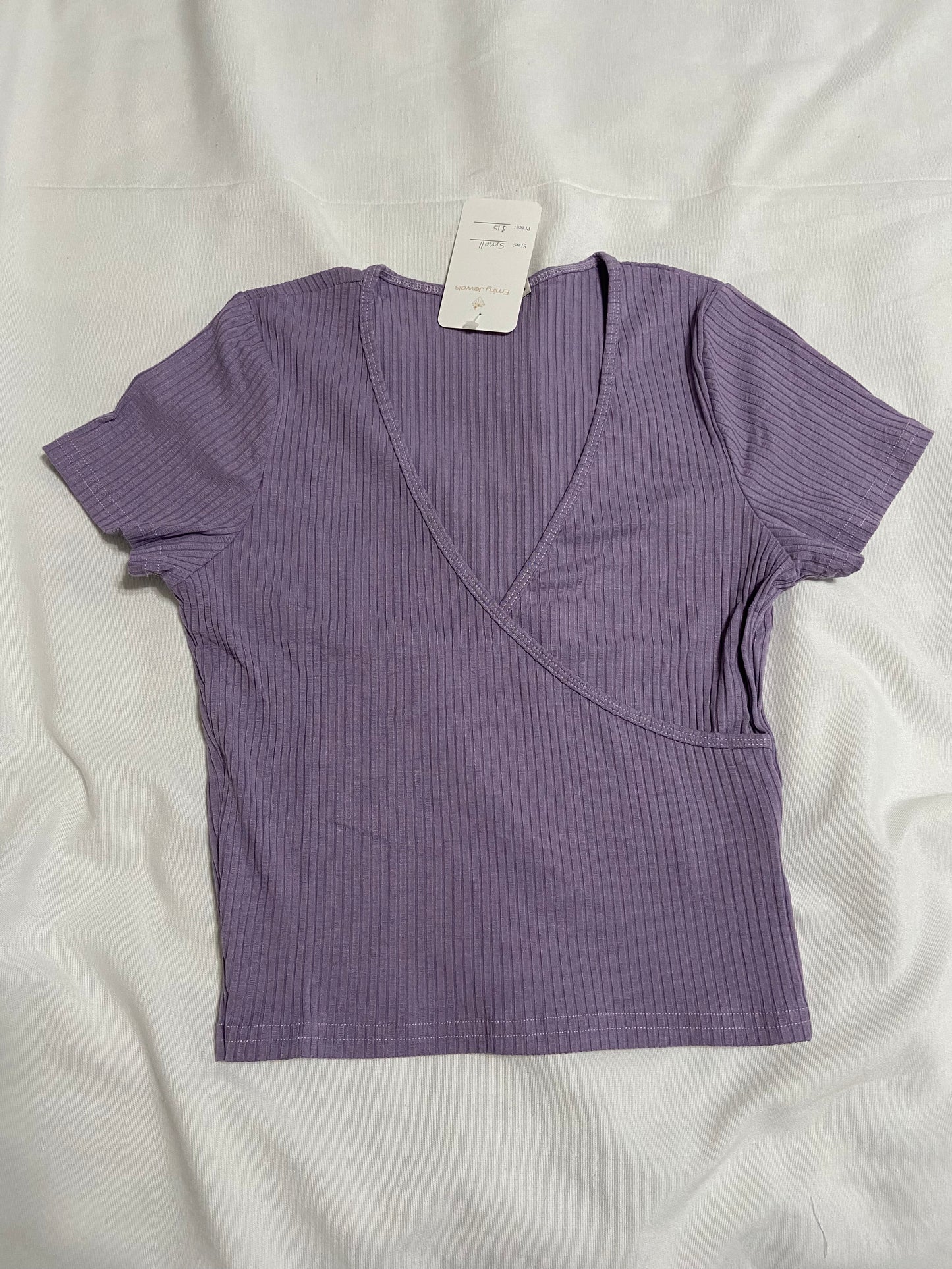 Ribbed V-Neck Top