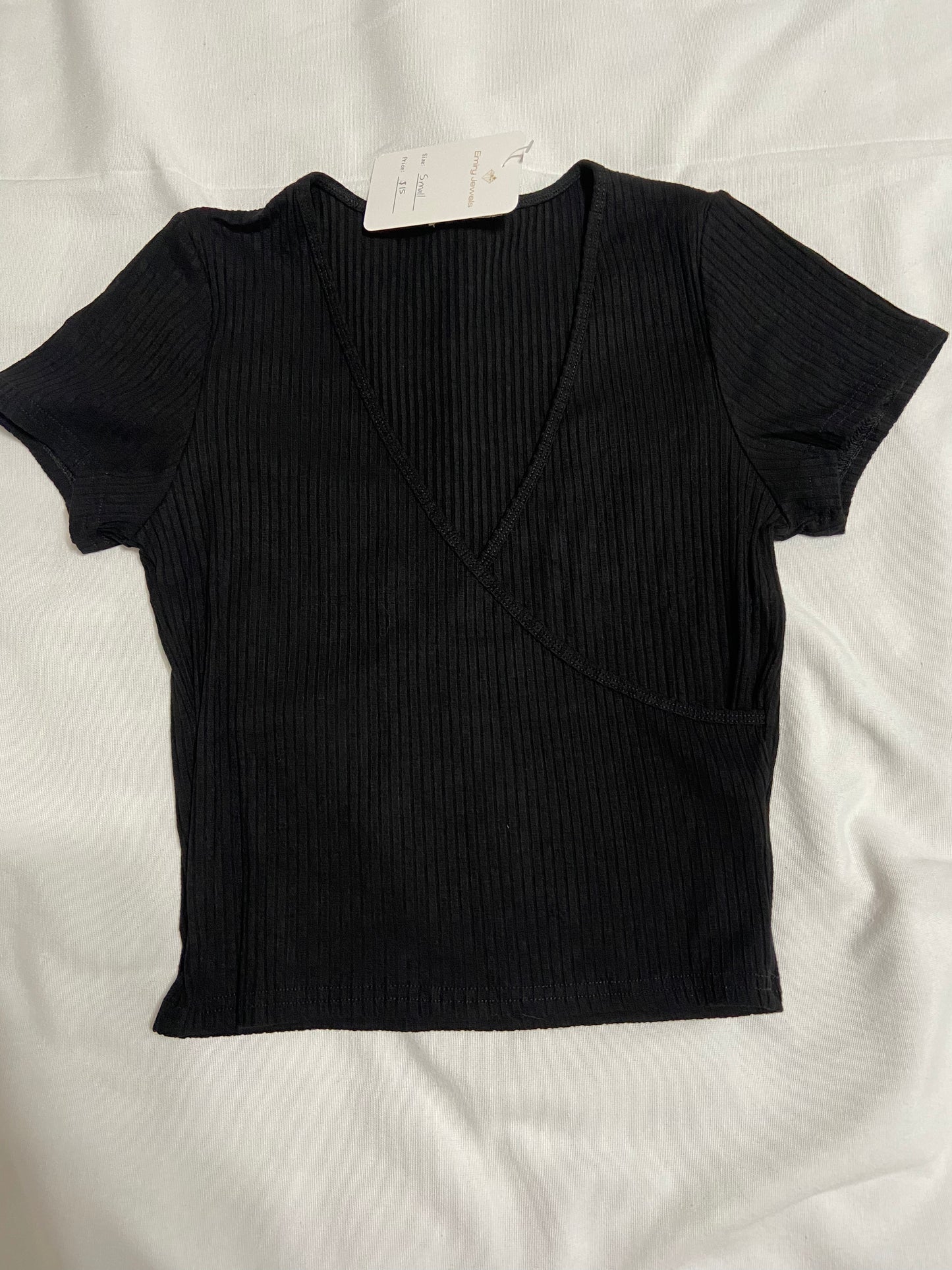 Ribbed V-Neck Top