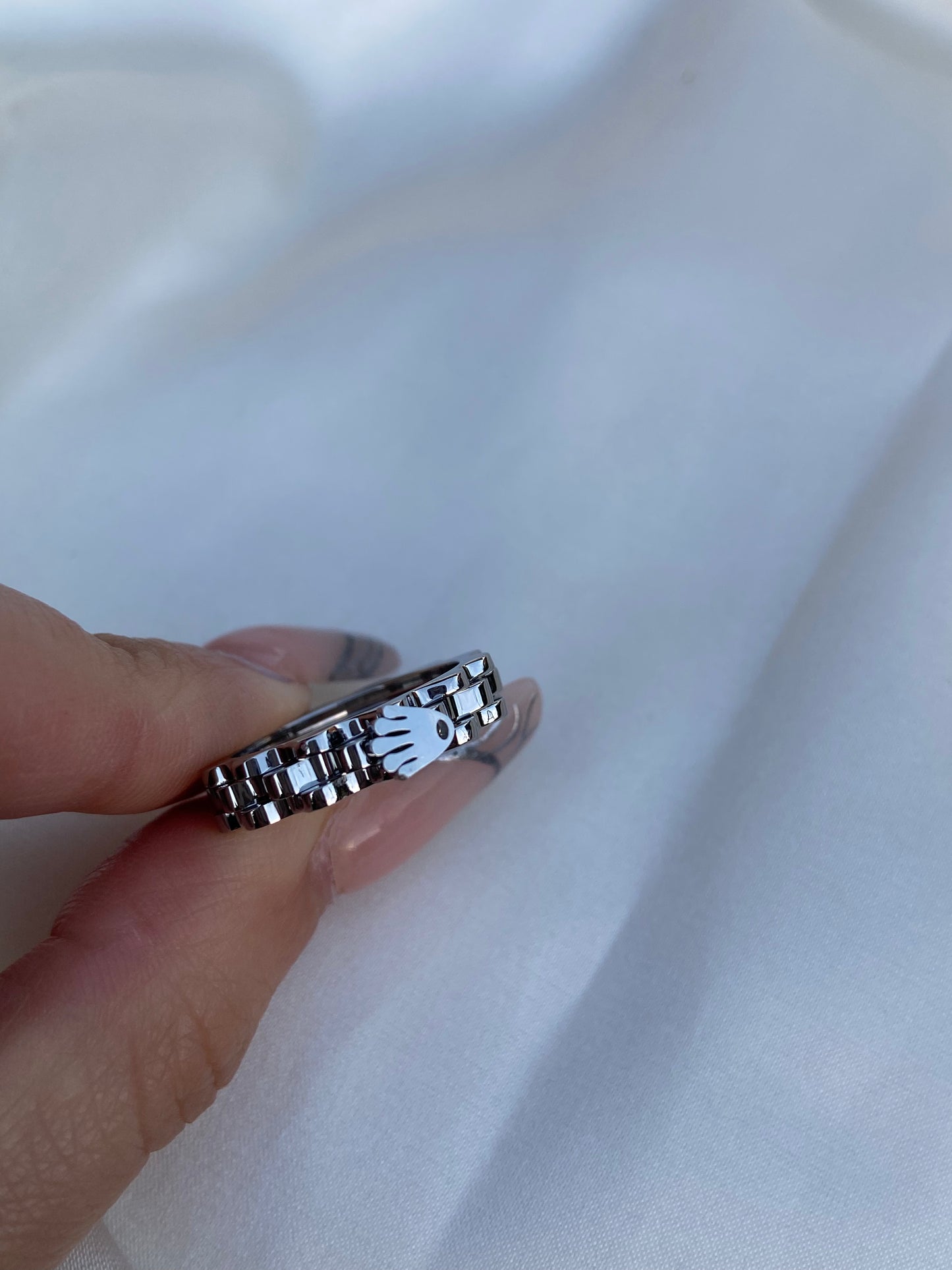 LAST CHANCE - Role Link Silver Stainless Steel Ring