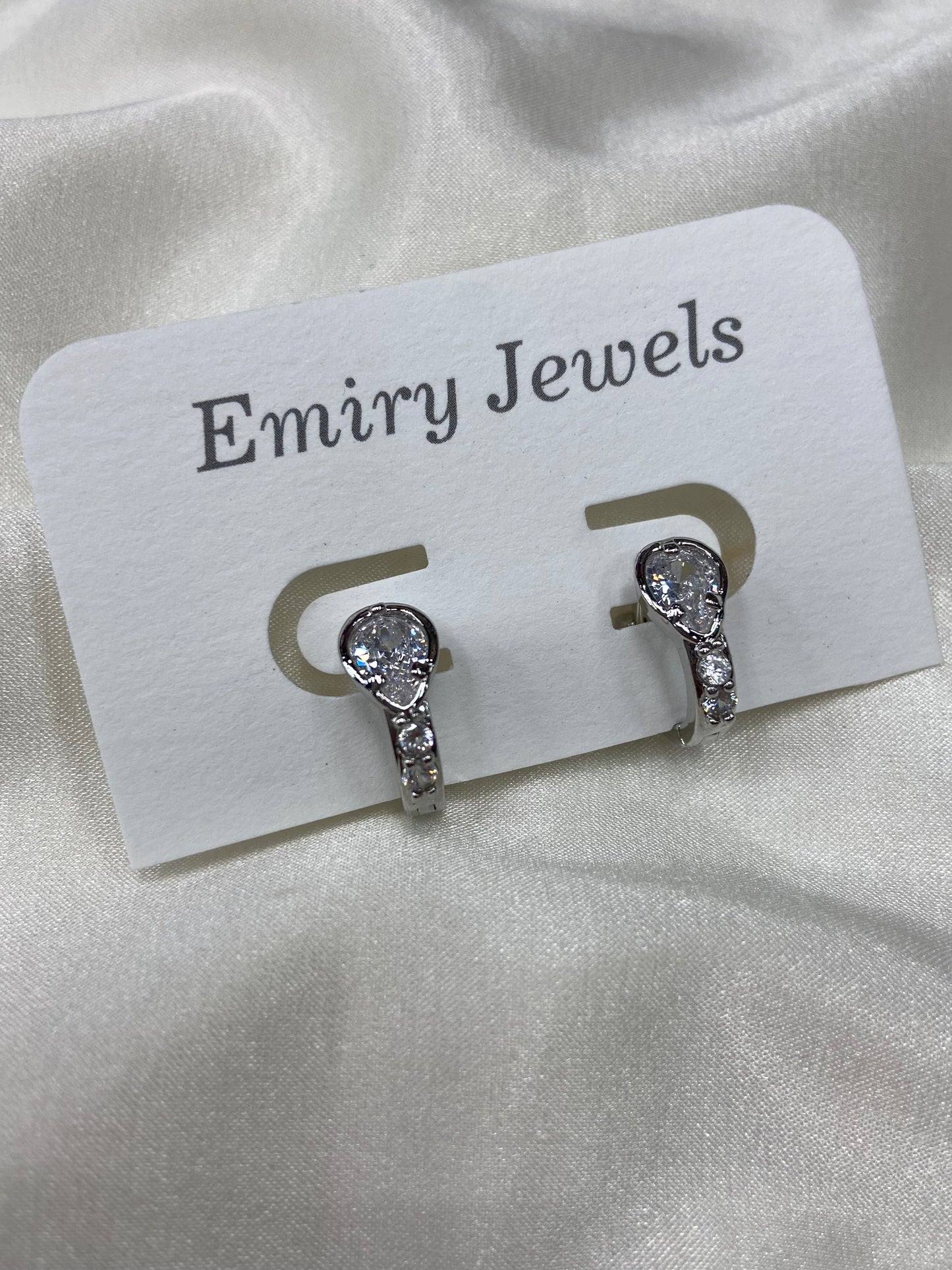 Pear Shaped Hoop Earrings
