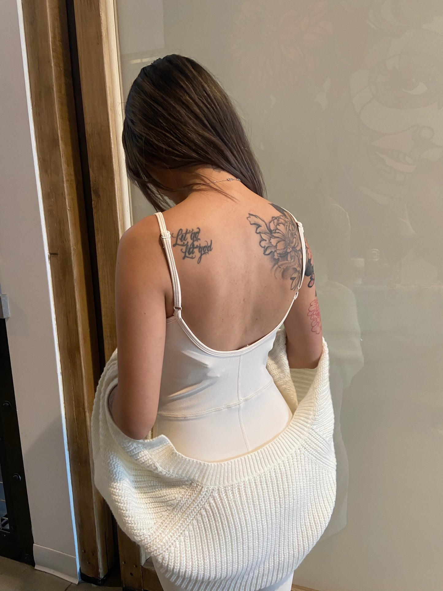 Cream Flared Jumpsuit