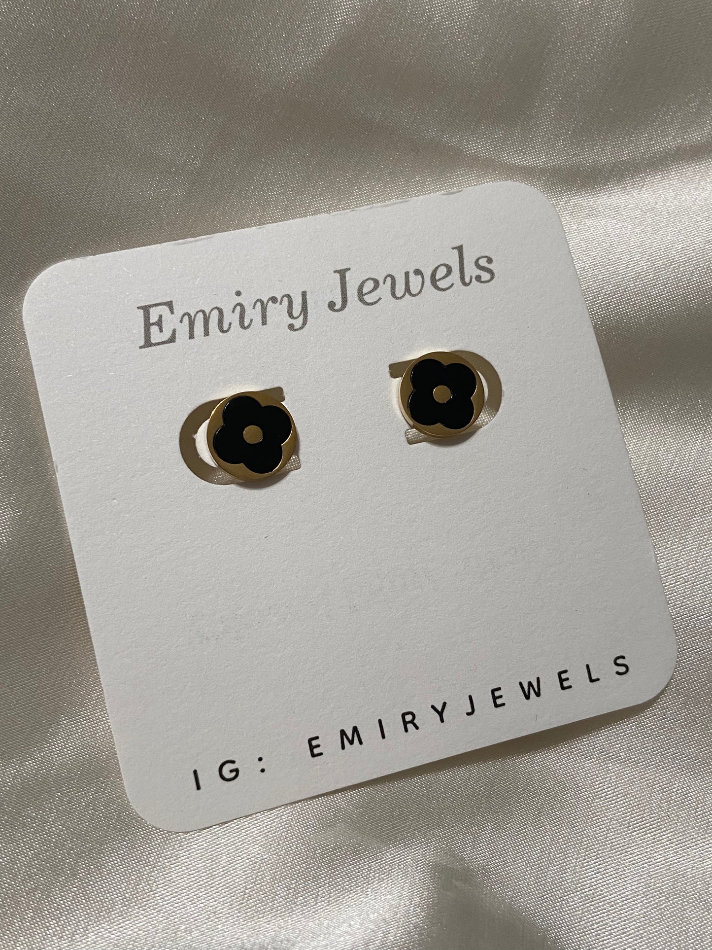 Stainless Steel Clover Stud Earrings