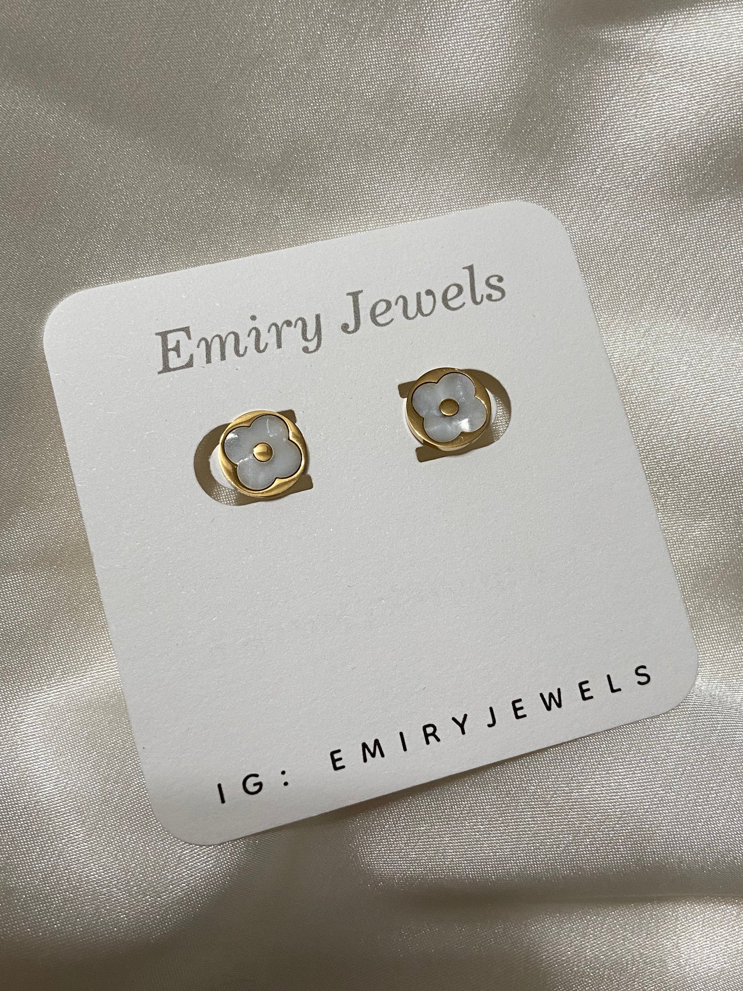 Stainless Steel Clover Stud Earrings