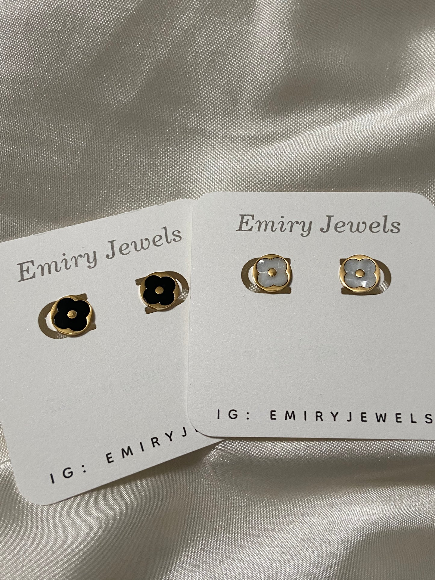 Stainless Steel Clover Stud Earrings
