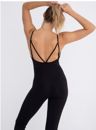 Open Back Flared Jumpsuit