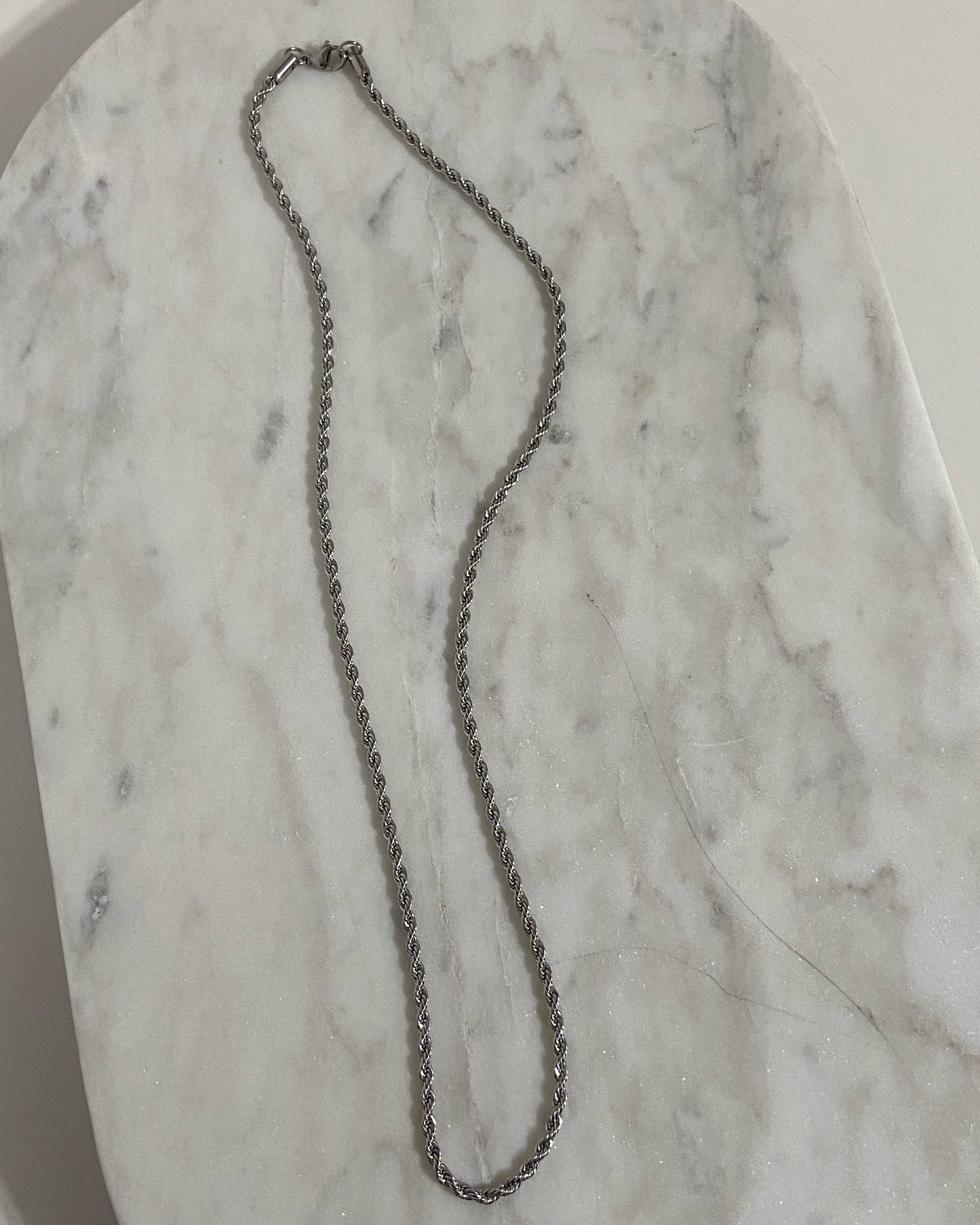 Silver Stainless Steel Rope Chain