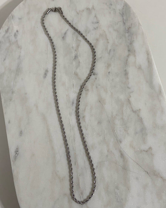 Silver Stainless Steel Rope Chain