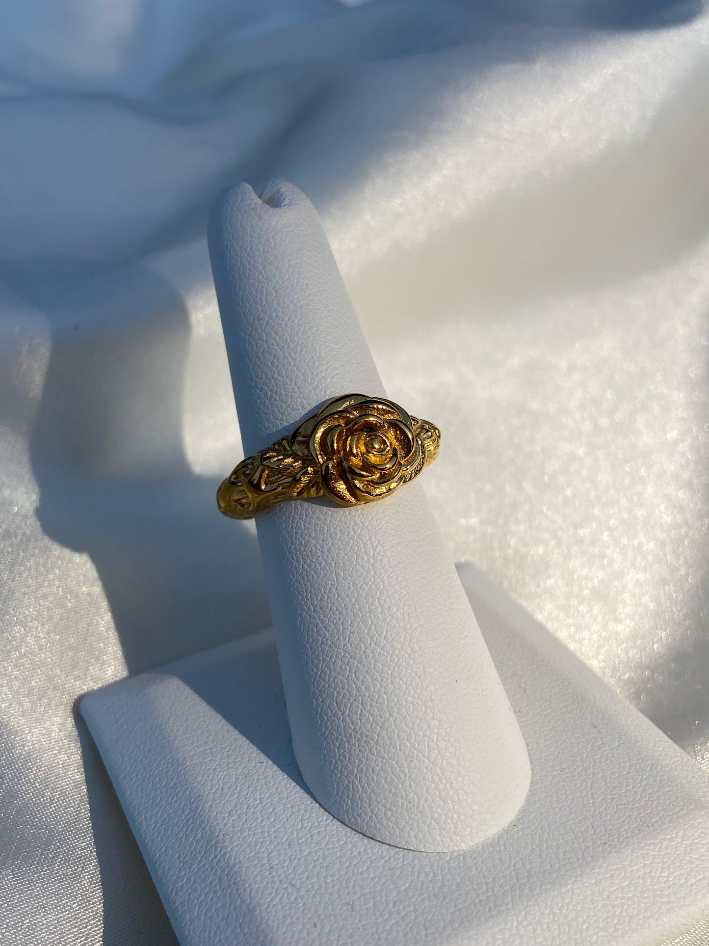 Gold Rose Stainless Steel Ring