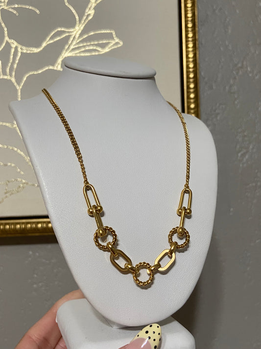 Gold Stainless Steel Chain Necklace