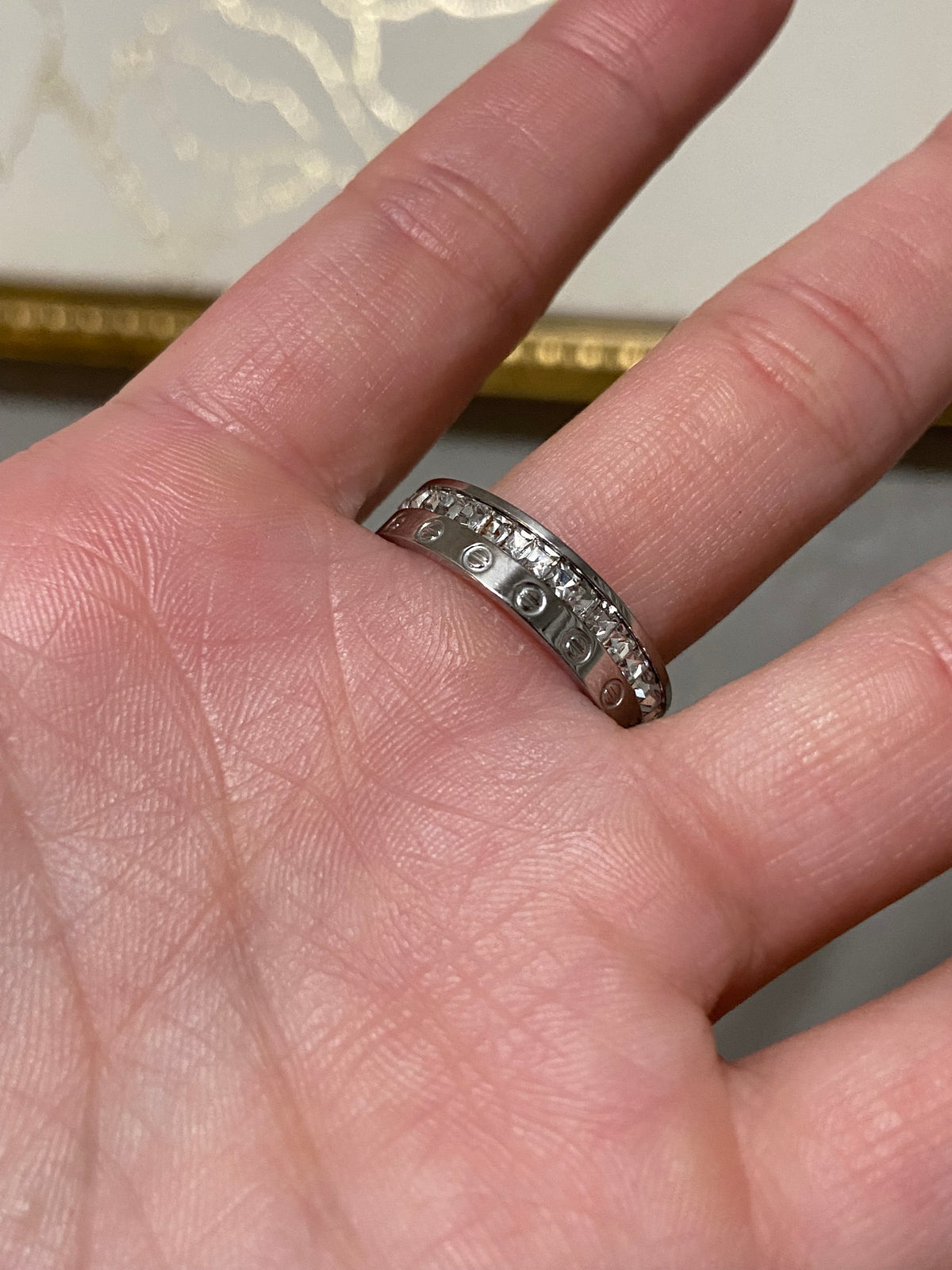 Carti Silver CZ Stainless Steel Ring