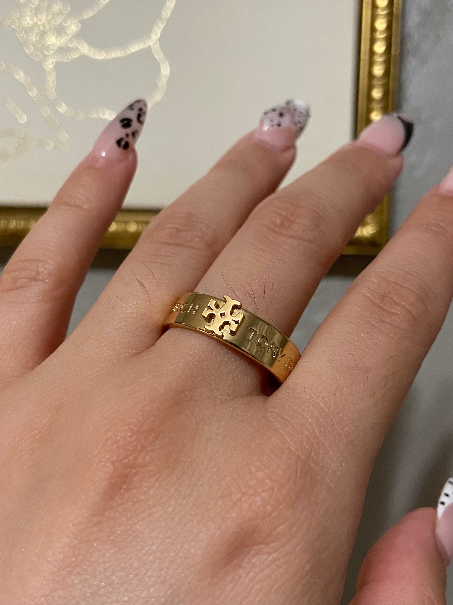 Tory B Stainless Steel Gold Ring