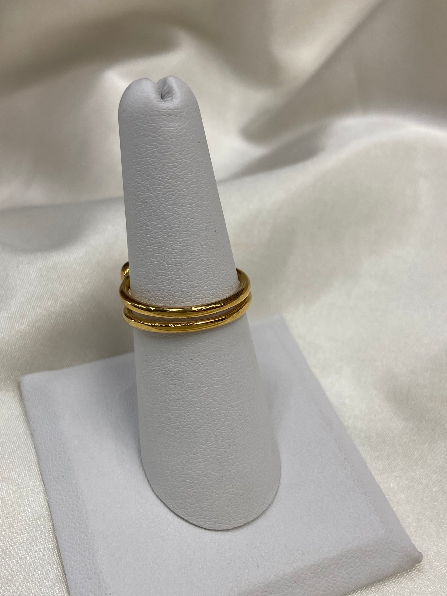 Chunky Heart Stainless Steel Gold Ring