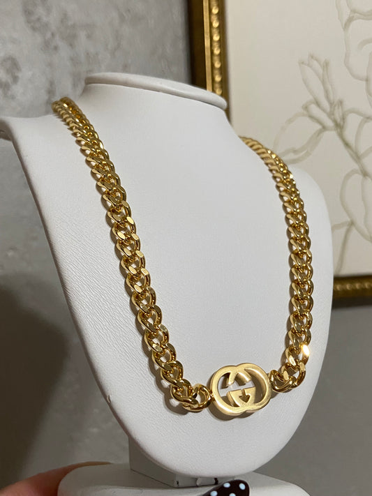 Gold GG Stainless Steel Necklace