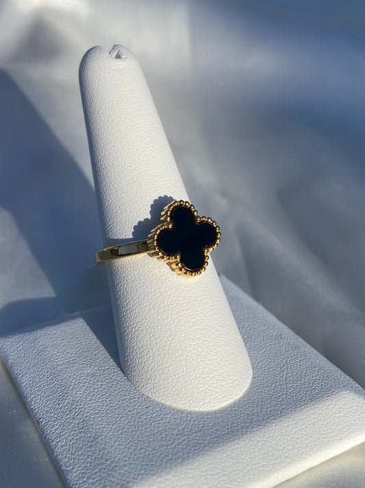 Black Clover Stainless Steel Gold Ring