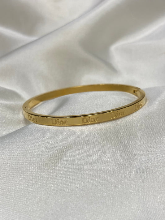 Adore Me Thin Gold Stainless Steel Bangle