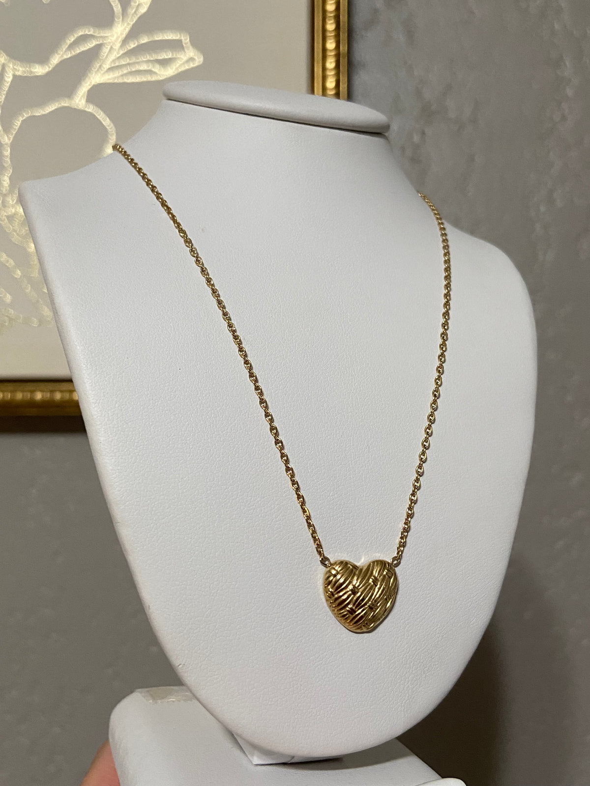 Gold Heart Stainless Steel Necklace