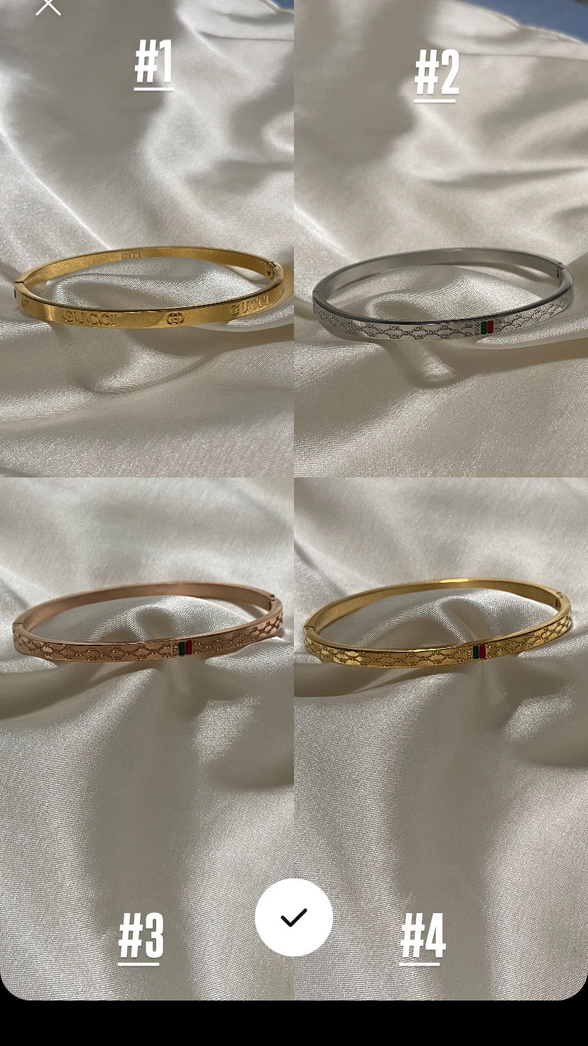 GG Stainless Steel Thin Bangles