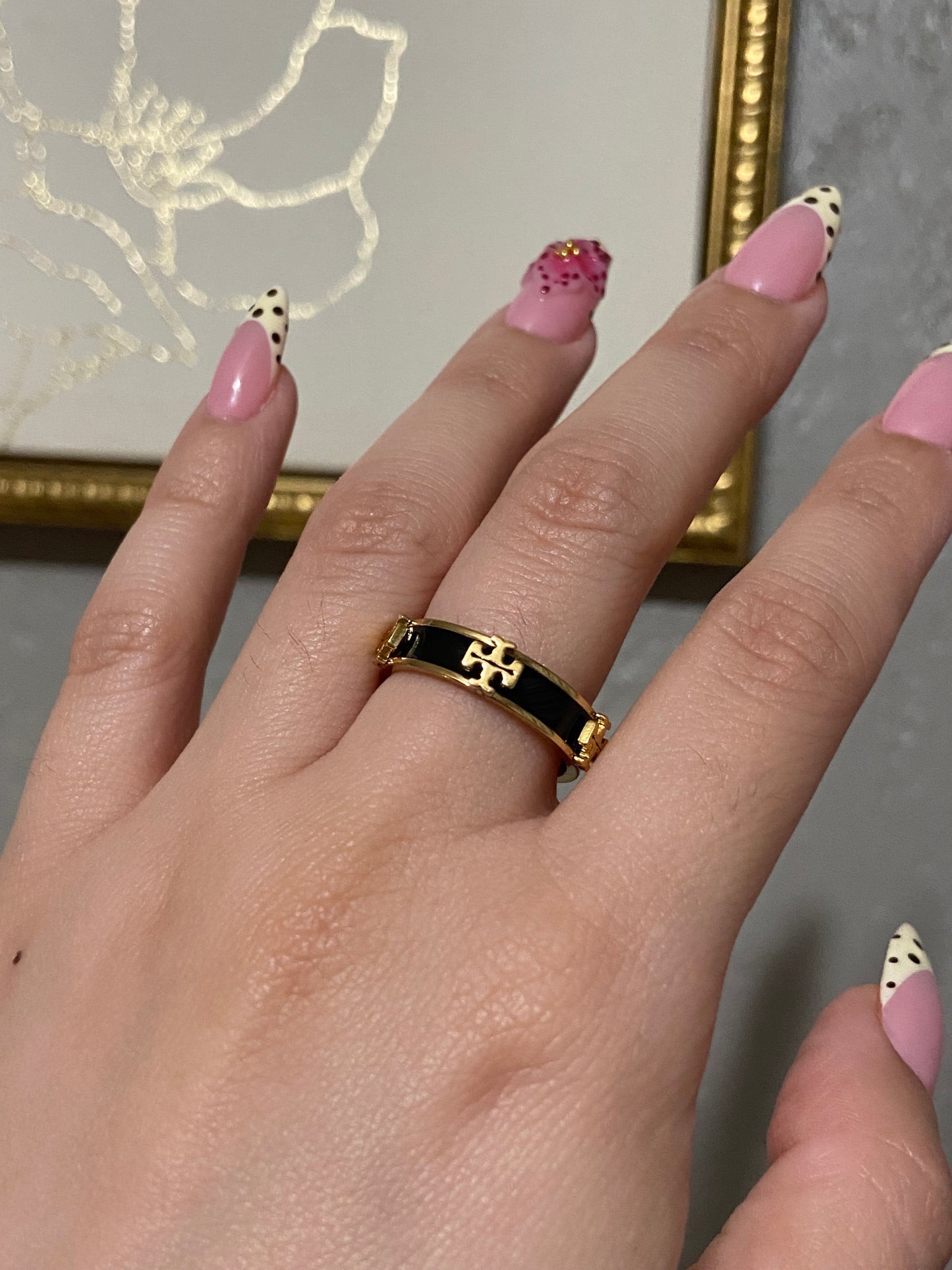 Tory B Stainless Steel Gold Ring