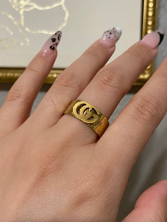 GG Chunky Stainless Steel Gold Ring