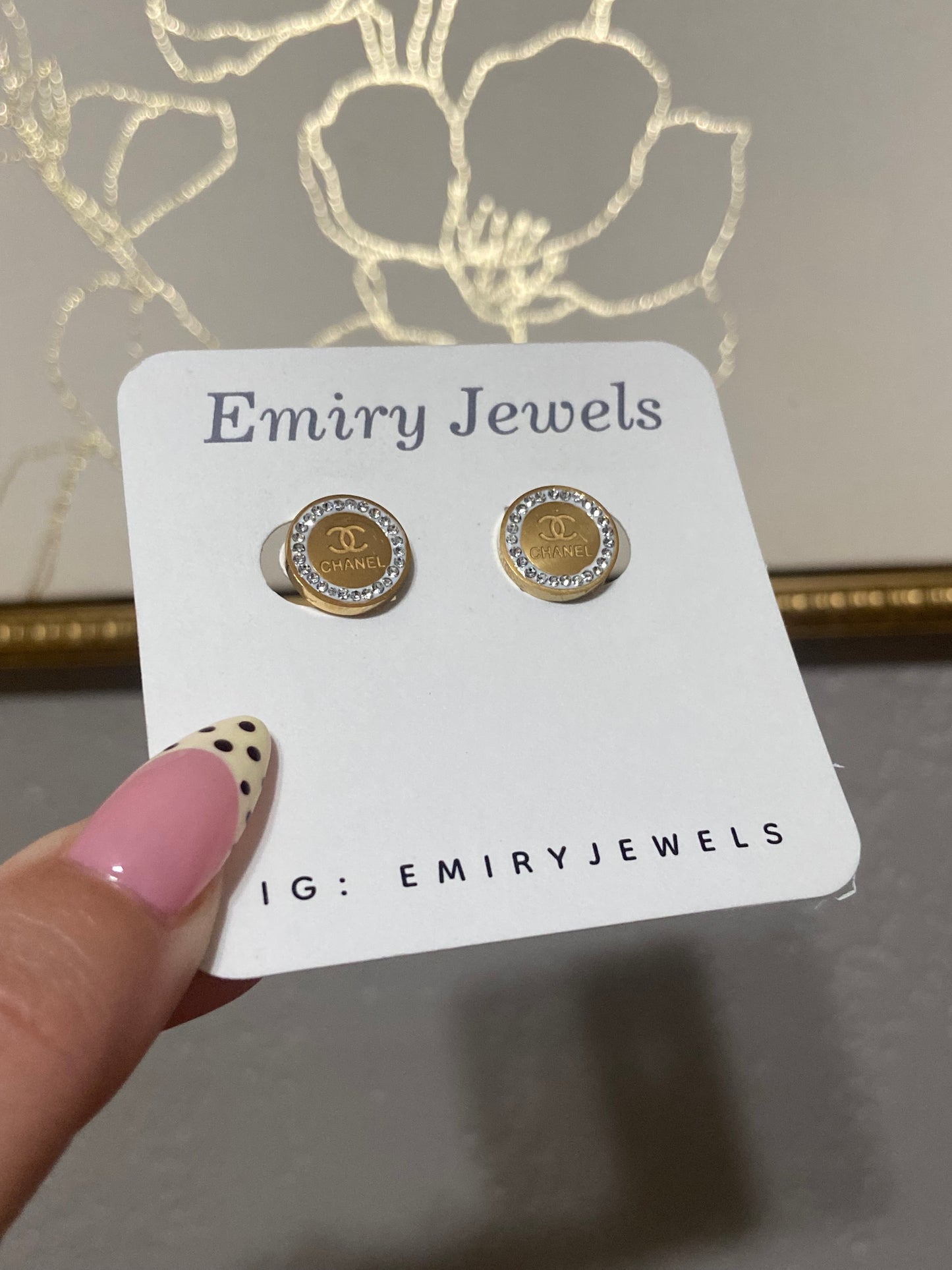 CC Gold Stainless Steel Earrings