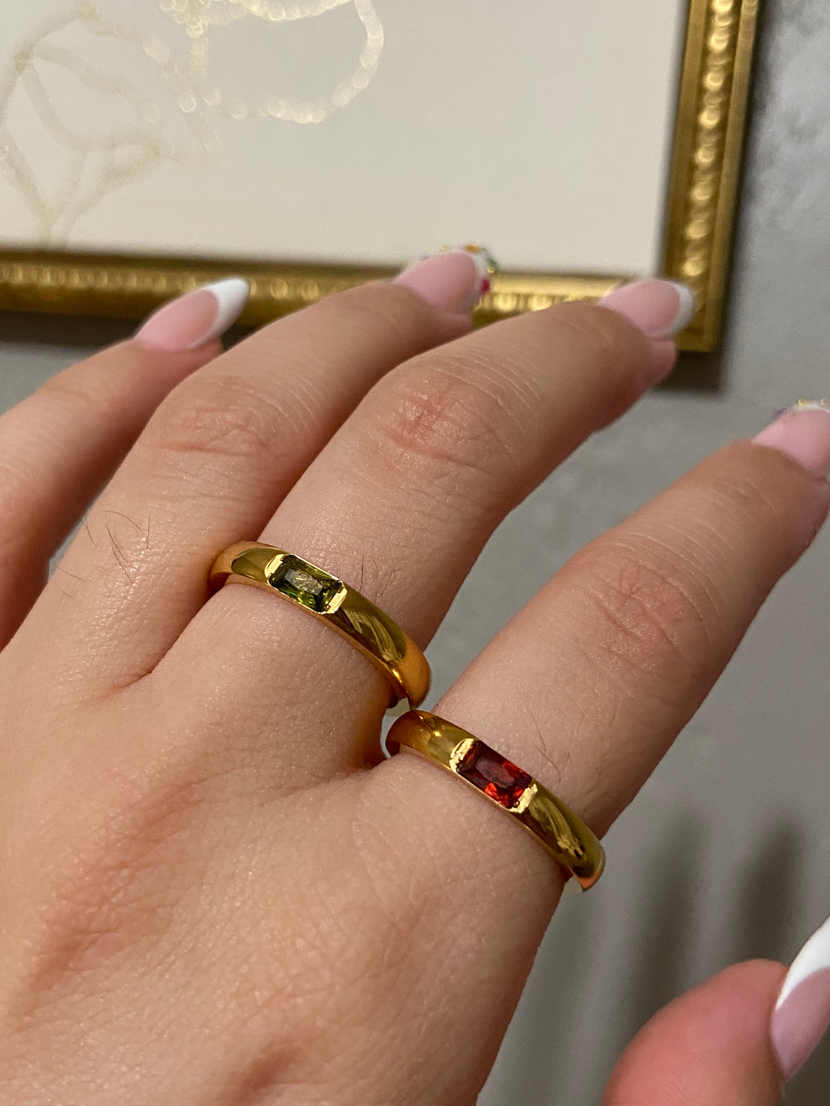 Colorful Stainless Steel Gold Ring