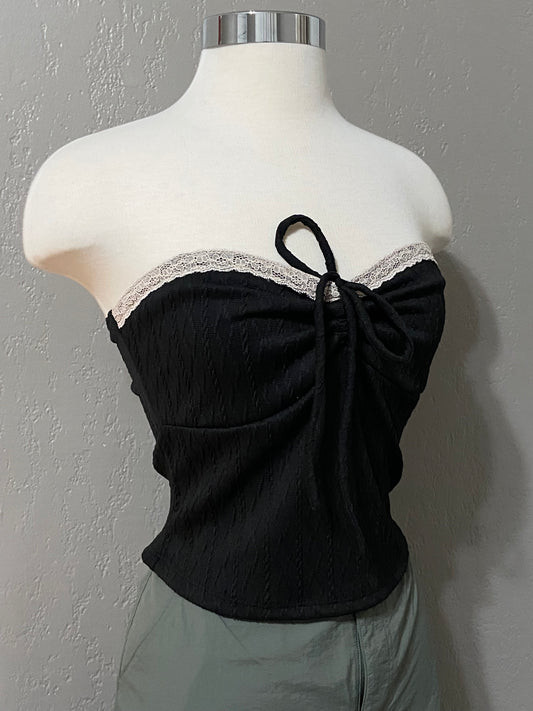 Black Lace Tube Top