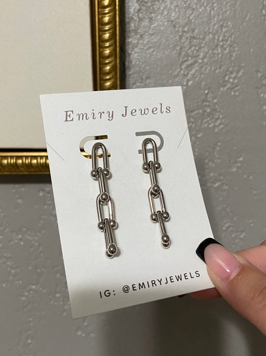 Tiff & Co Dangle Stainless Steel Earrings