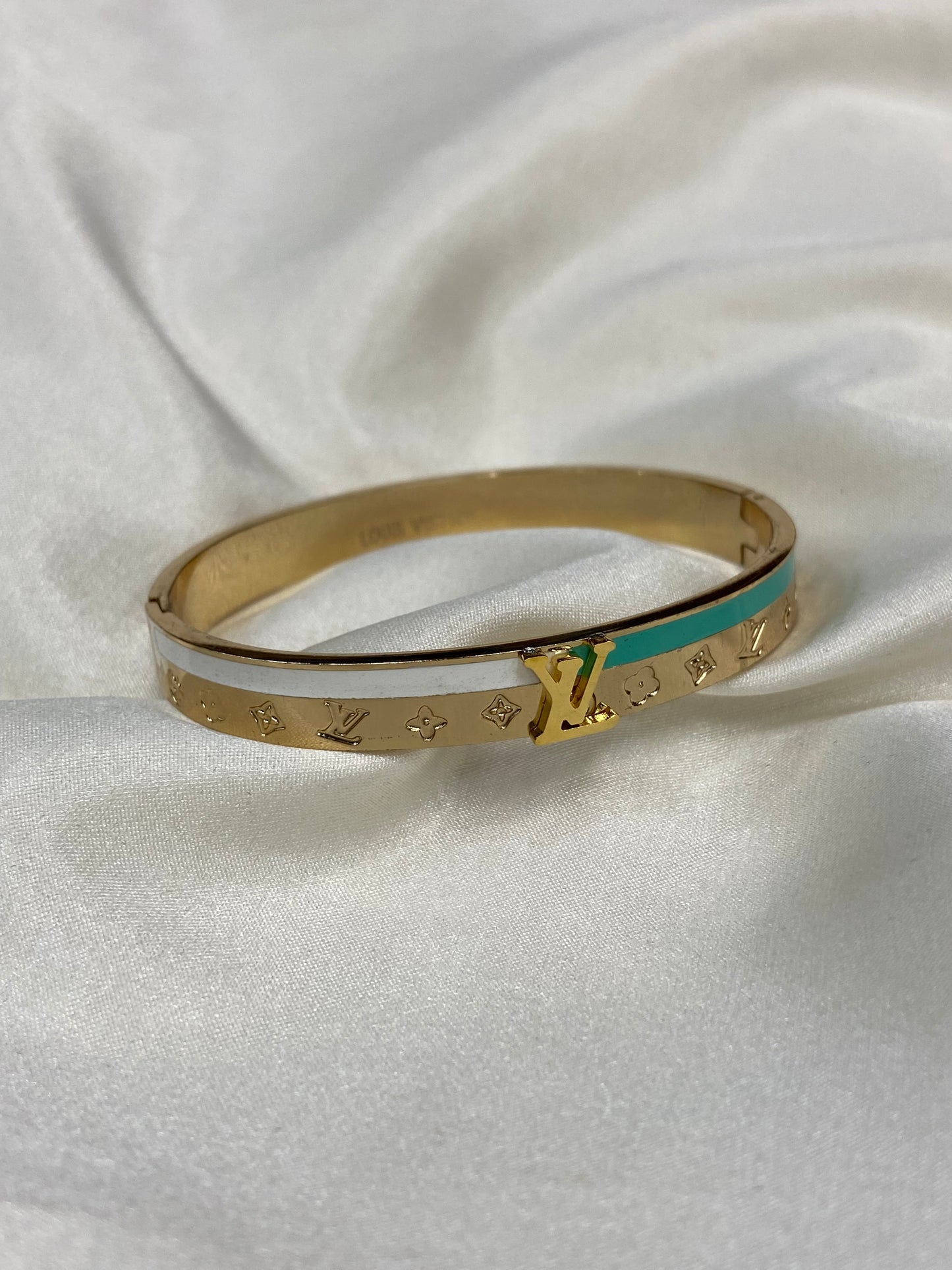 LV Stainless Steel Gold Bangles