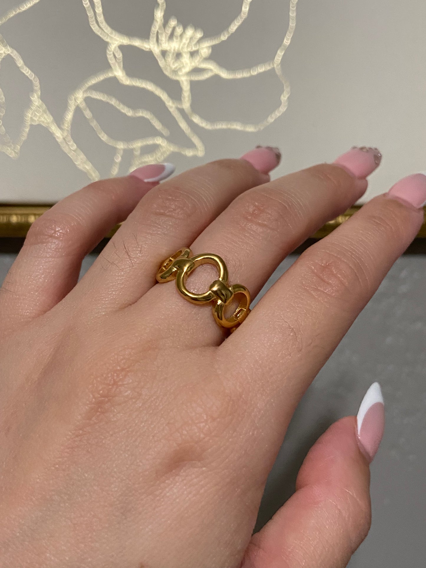 Stainless Steel Gold Ring