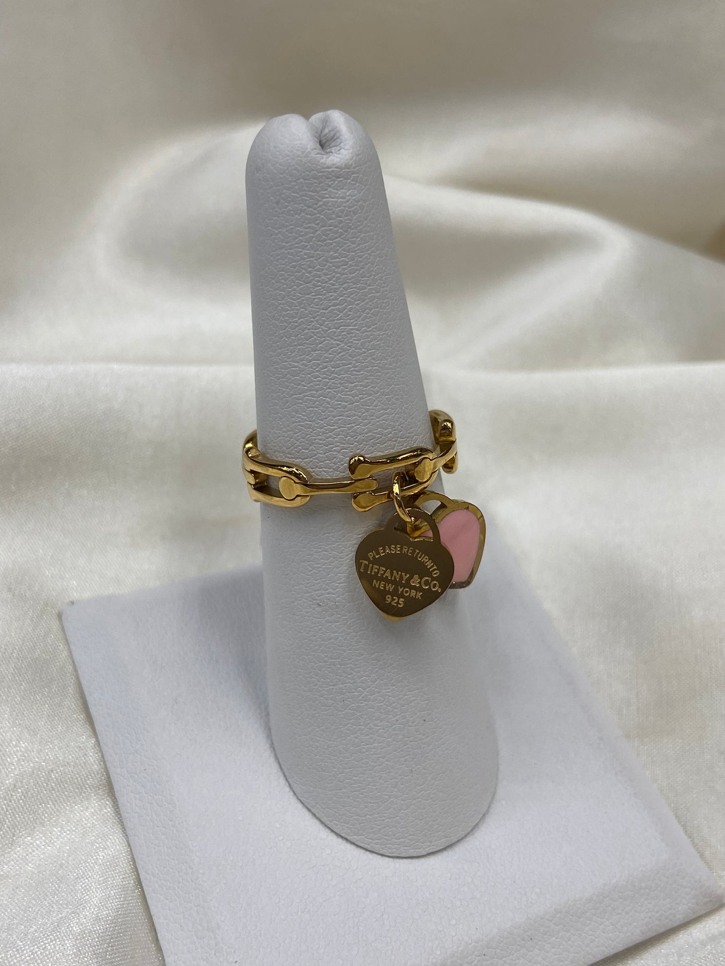 Tiff & Co Hearts Stainless Steel Gold Ring
