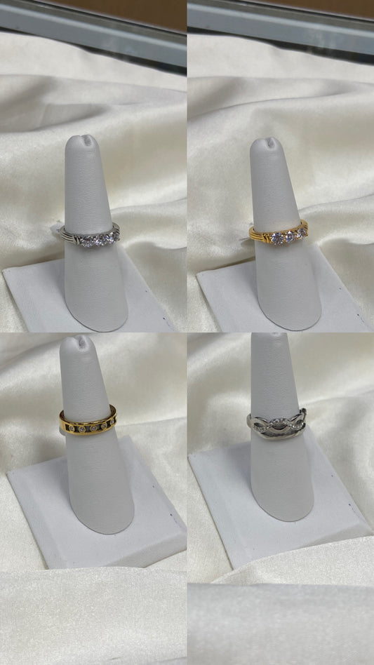 Last Chance - Stainless Steel CZ Rings