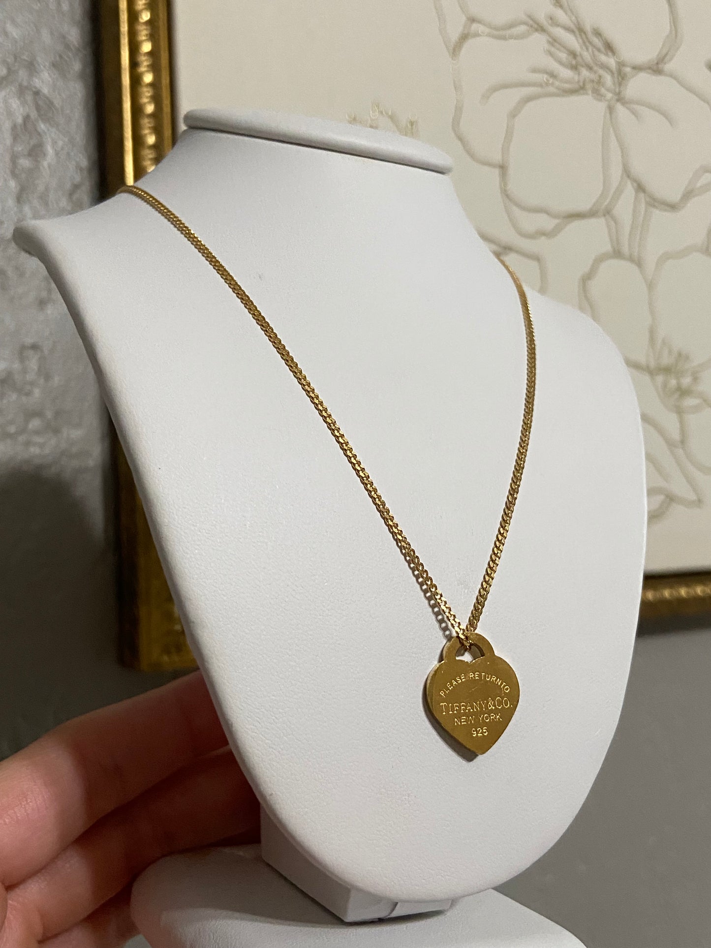 Tiff & Co Stainless Gold Heart Necklace