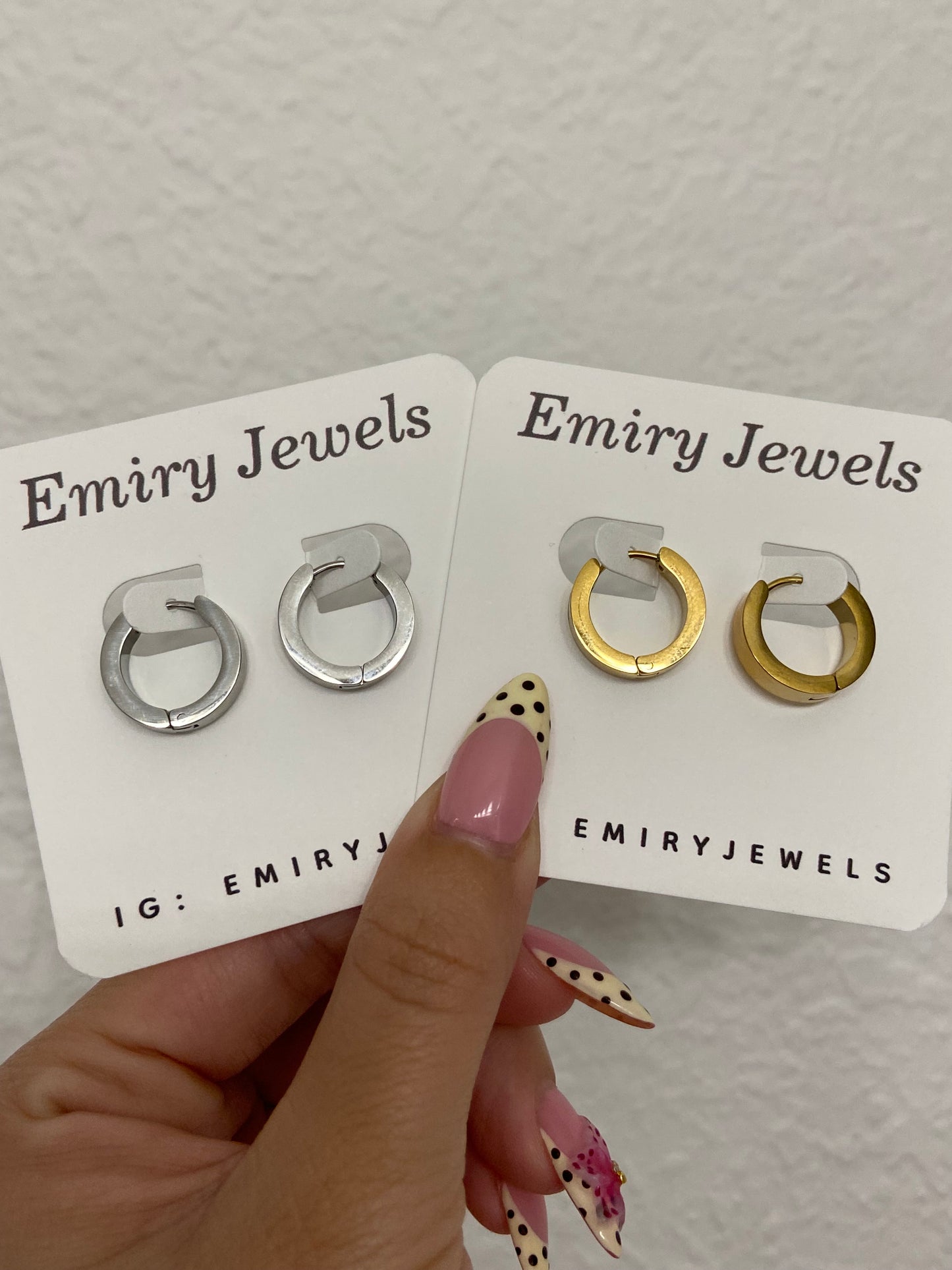 Small Chunky Stainless Steel Hoops