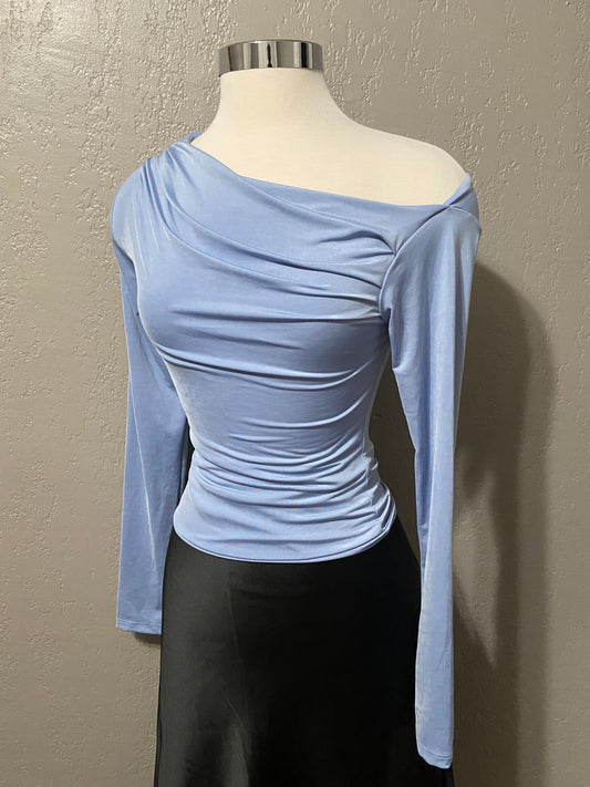 Baby Blue Long Sleeve Top