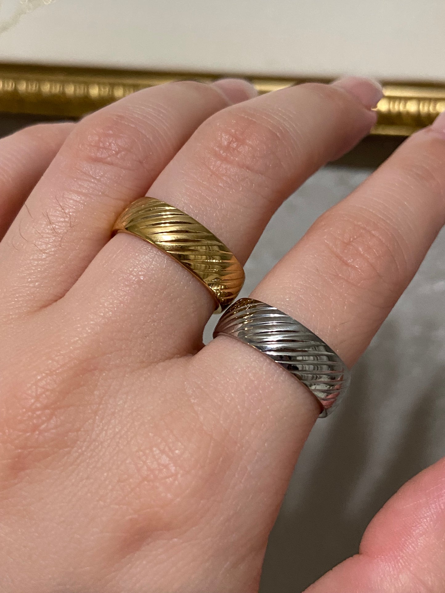 His & Hers Stainless Steel Rings