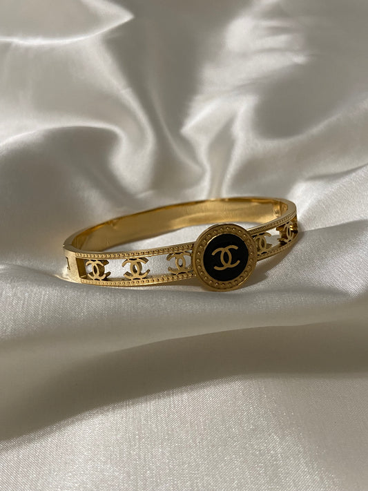 CC Stainless Steel Gold Bangle