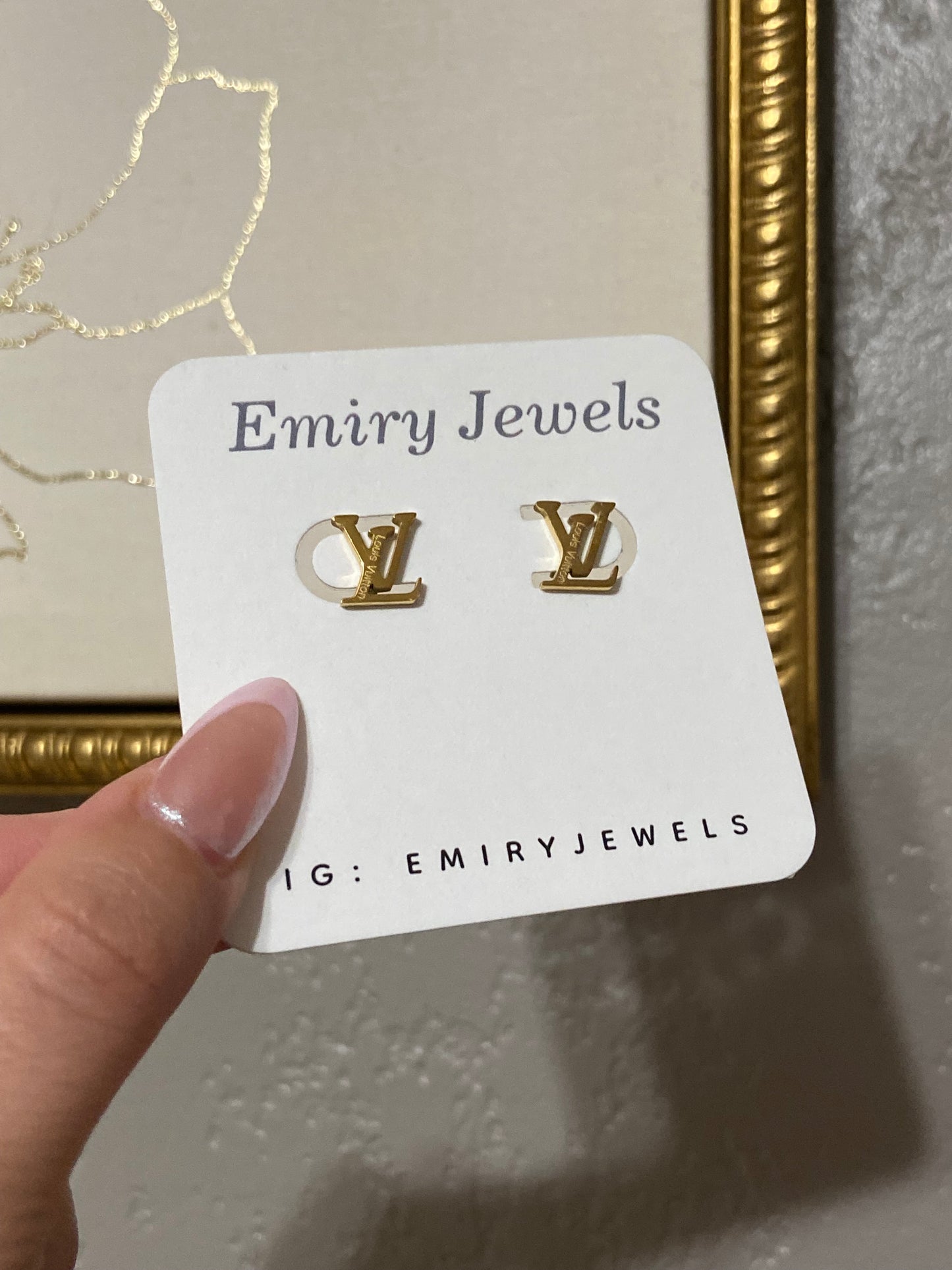 LV Stainless Steel Earrings