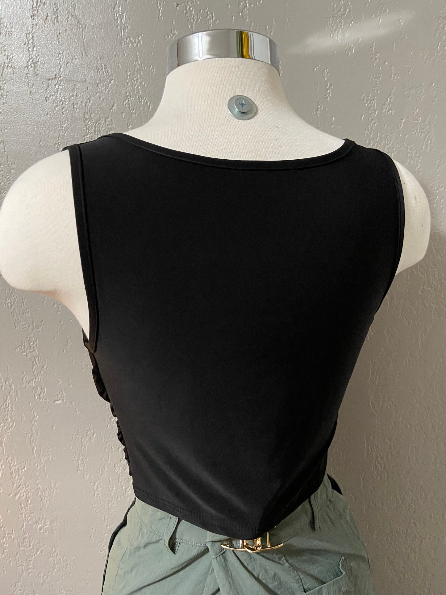 Black Cowl Neck Tank