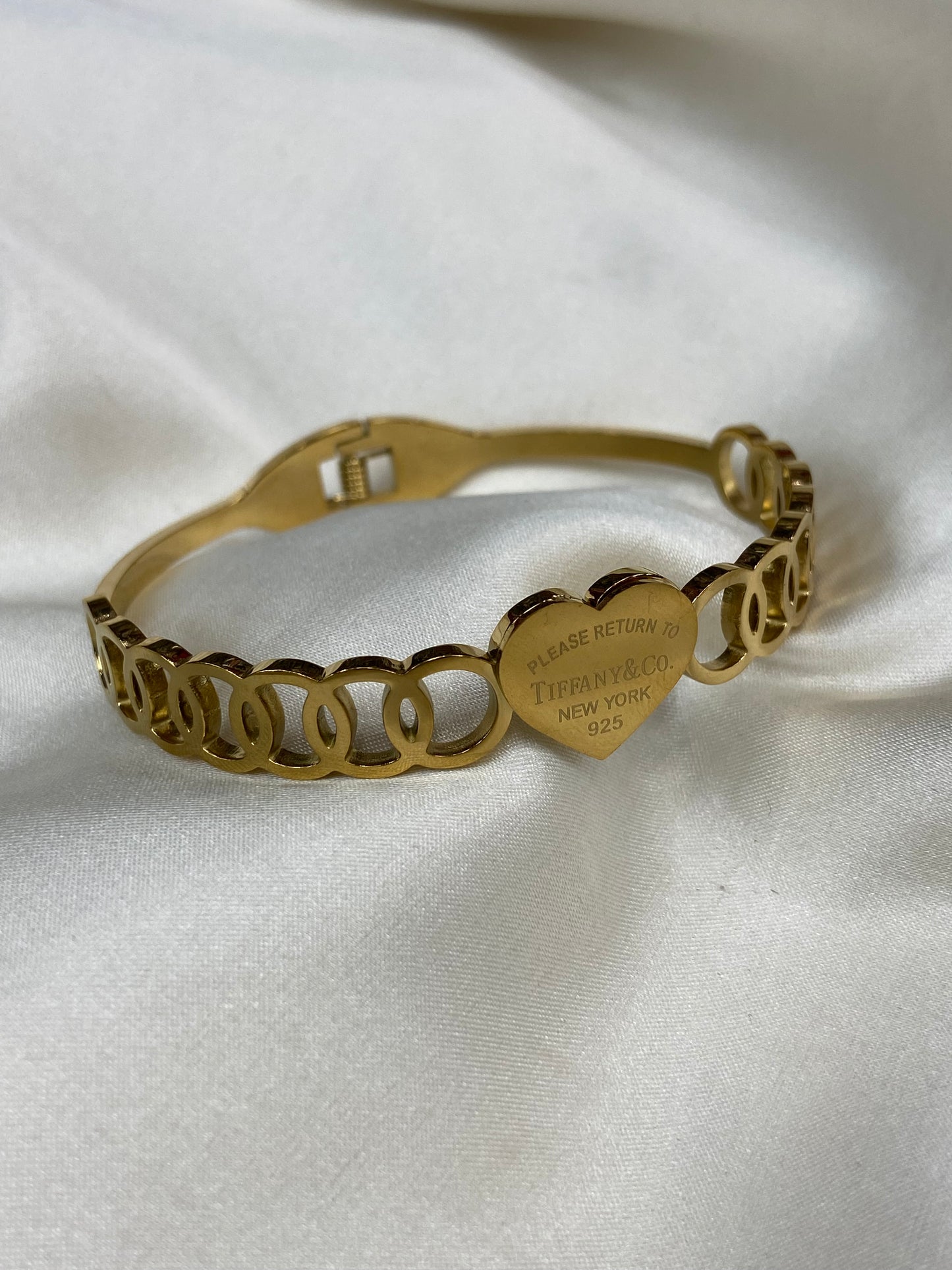 Tiff & Co Stainless Steel Gold Bracelet
