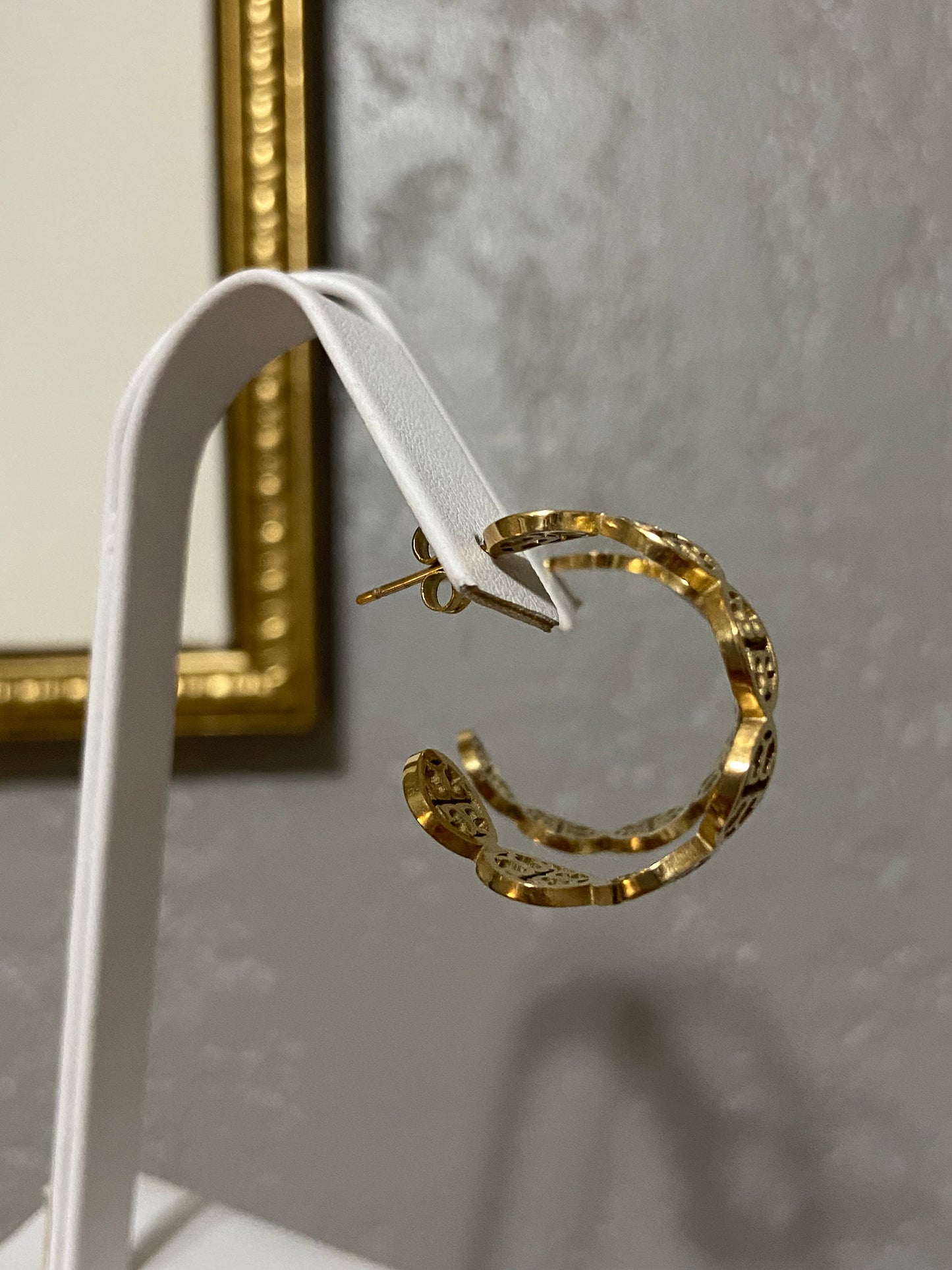 Tory B Stainless Steel Gold Hoops