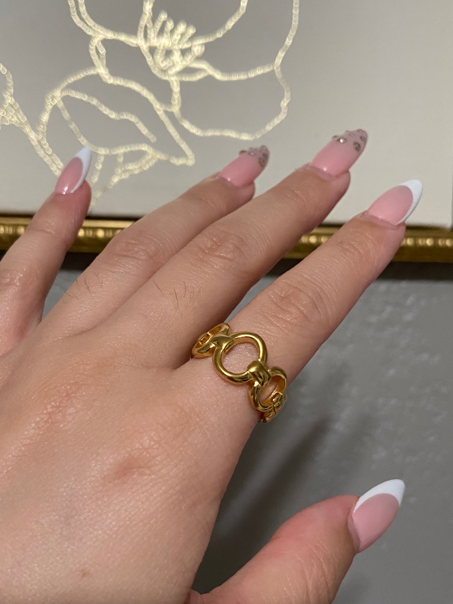 Stainless Steel Gold Ring