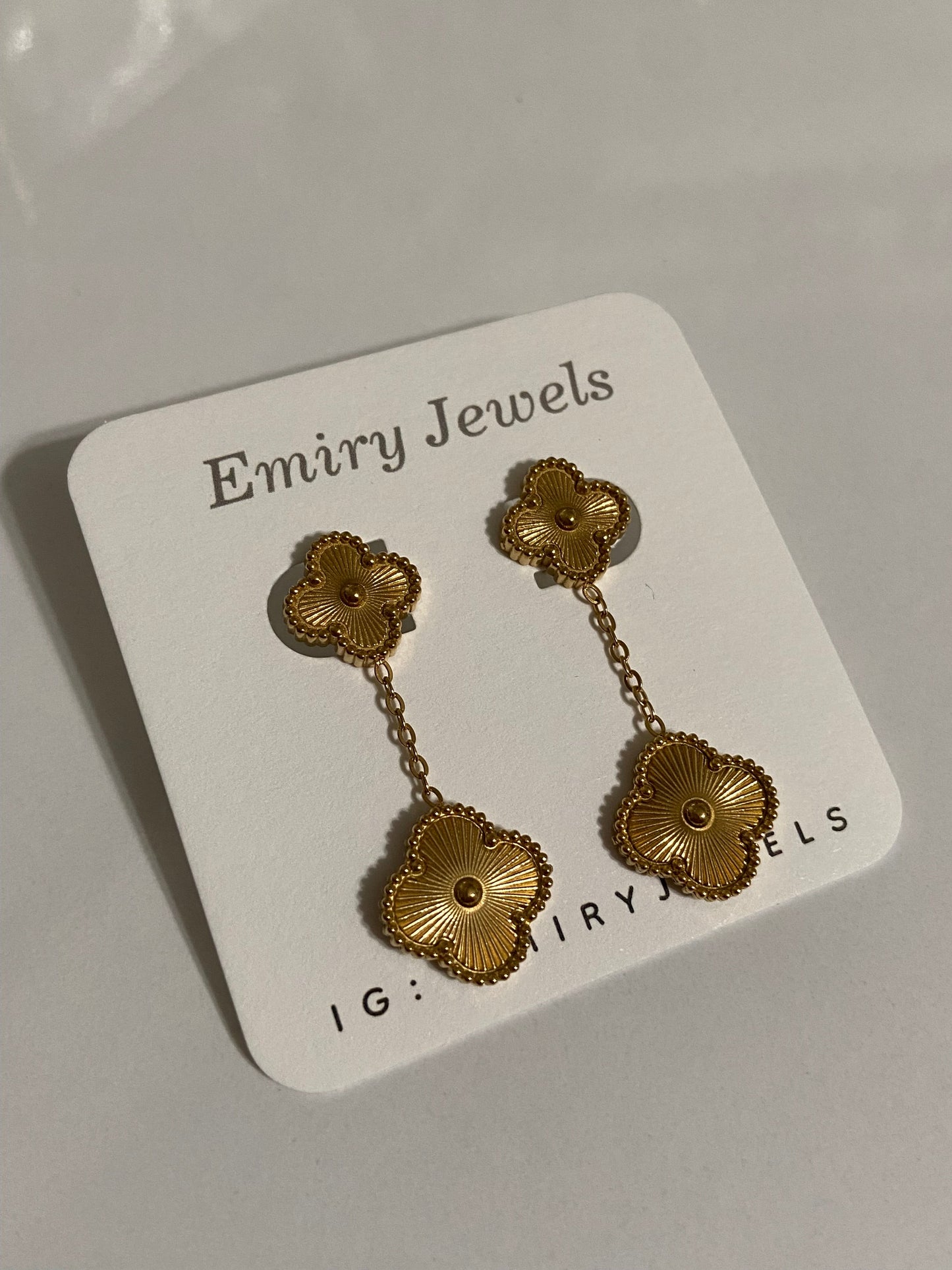 Drop Stainless Steel Gold Earrings