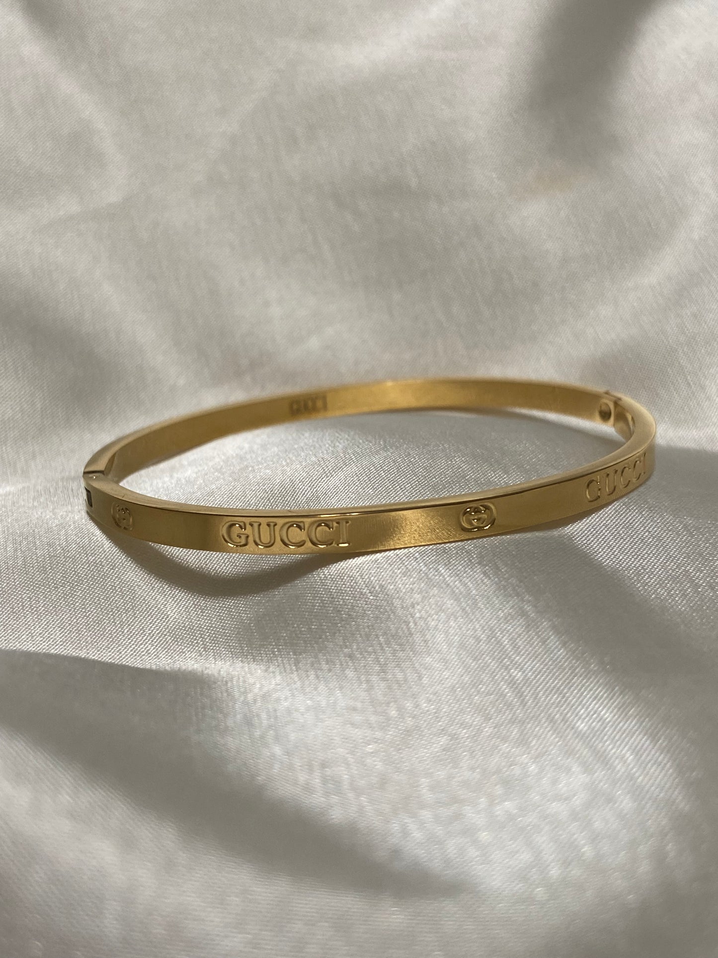 Gold GG Thin Stainless Steel Bangle