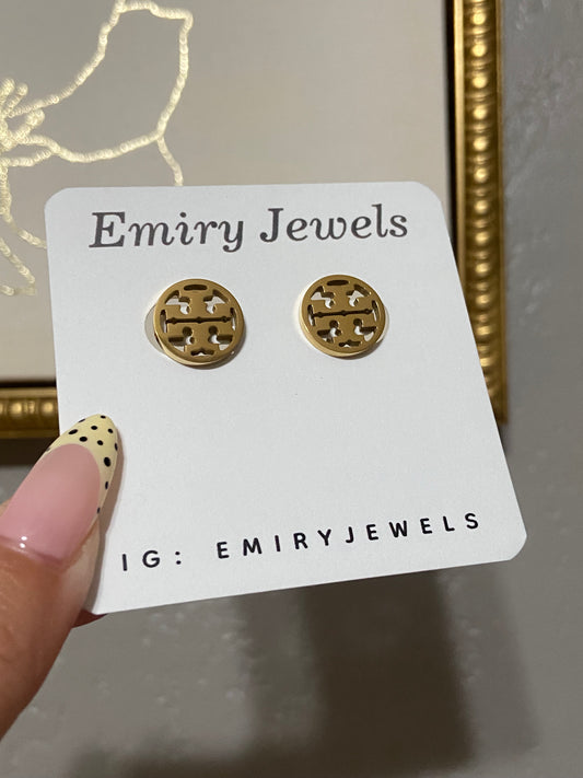 Tory B Stainless Steel Gold Earrings