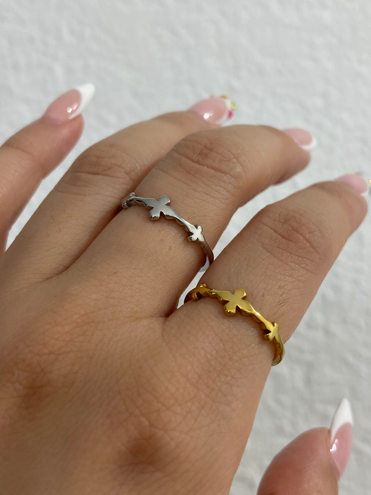 Dainty Crosses Stainless Steel Ring