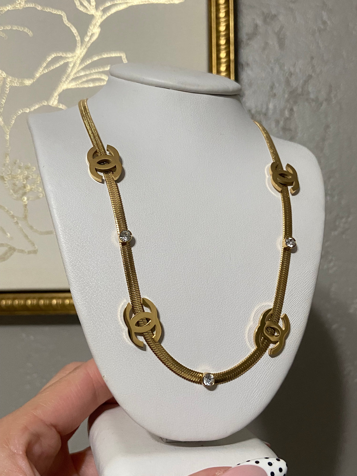 CC Stainless Steel Gold Necklace