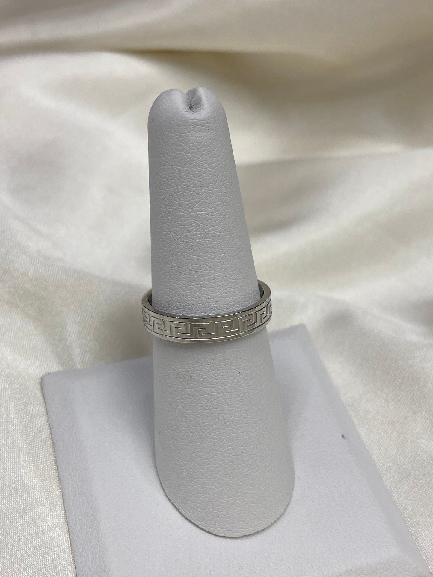 Silver Thin Fend Stainless Steel Ring